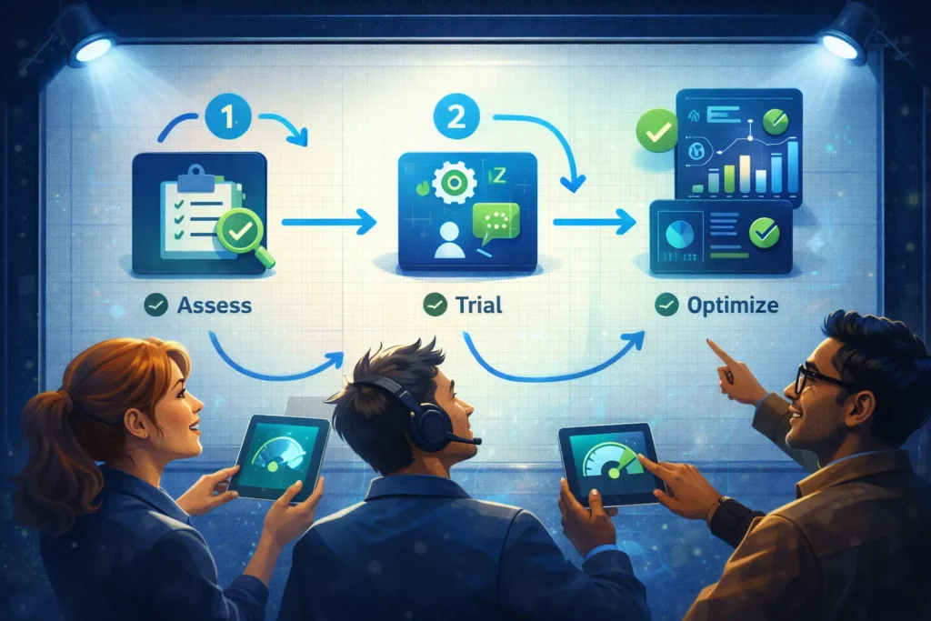 Step-by-step guide flowchart for selecting best AI writing tool