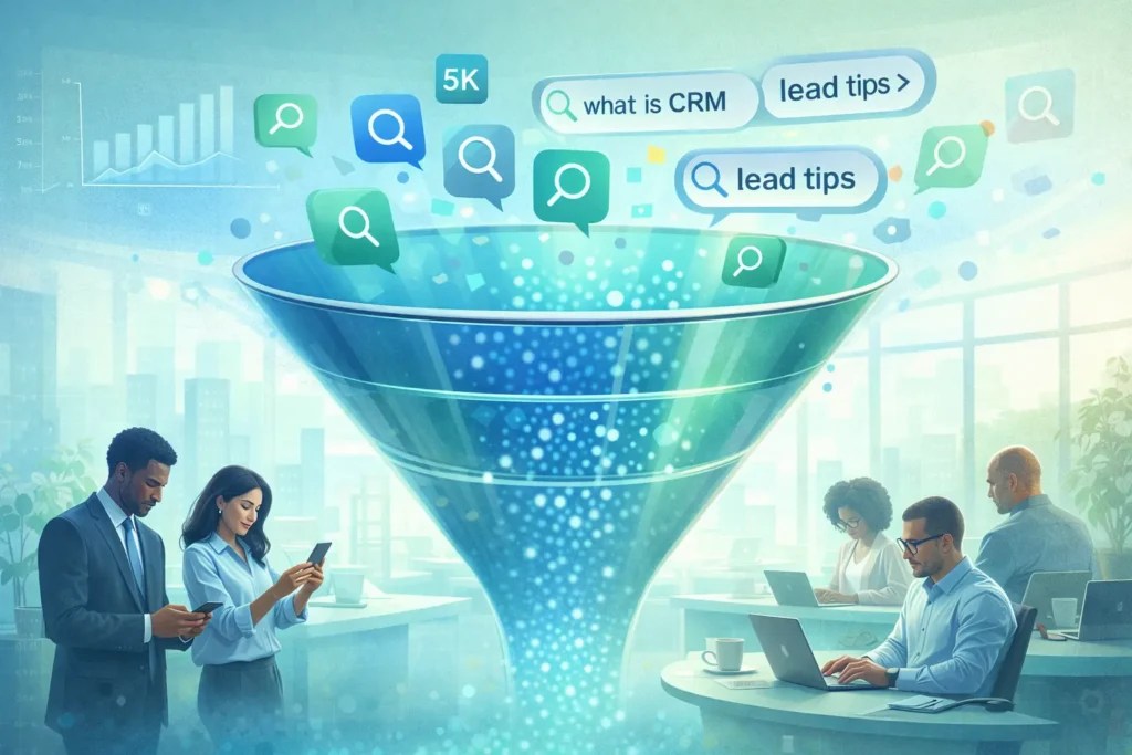 TOFU stage of Search Engine Marketing funnel with informational keywords