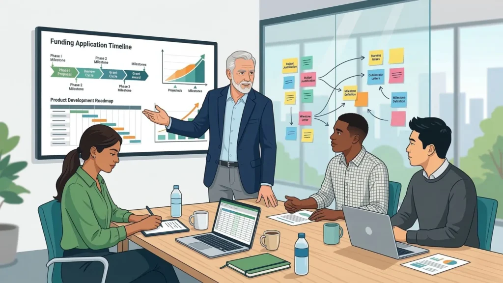 Expert advisor mentoring a biotech startup on funding strategy.