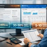 2026 SEO optimization tools must track AI Overviews (30-50% of searches) alongside traditional rankings—pricing ranges $65-499/mo for professional platforms.