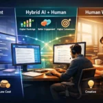 The real winner in 2026 isn’t AI or humans alone—but a hybrid content workflow that combines both.