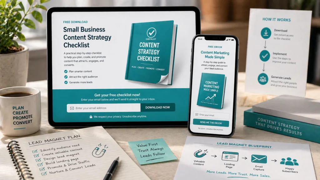 Lead magnet example for content marketing lead generation