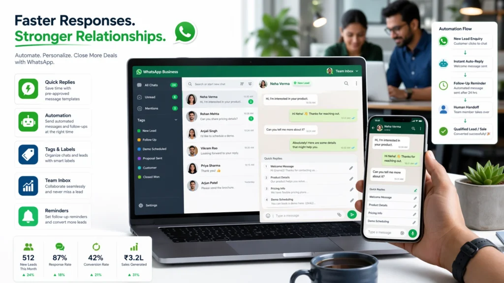 WhatsApp lead tracking dashboard