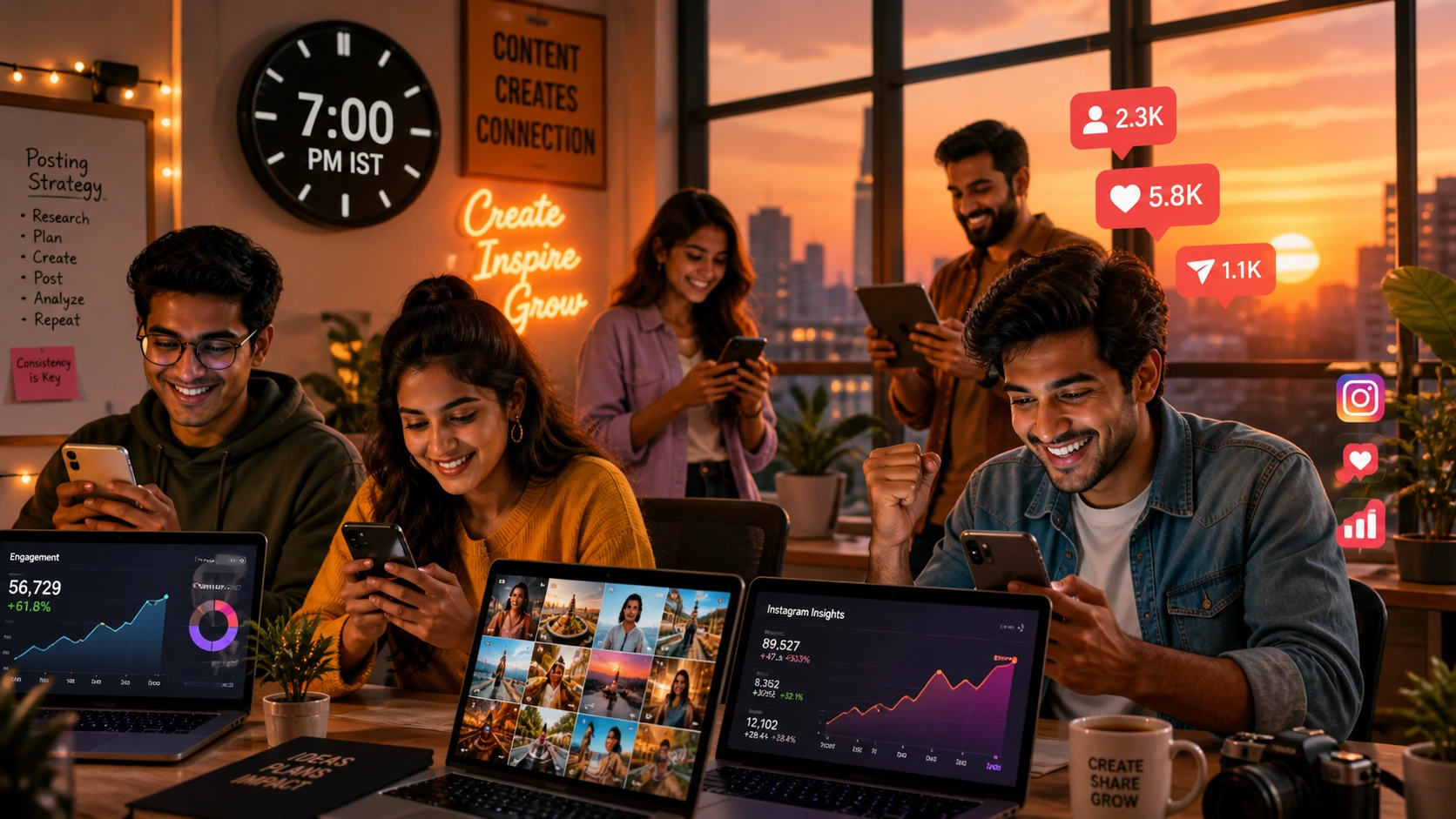 Best Time to Post on Instagram in India
