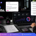 SEO strategist working with E-E-A-T trust and authority visuals.