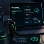 Devices showing personalized AI interfaces powered by on-device AI.