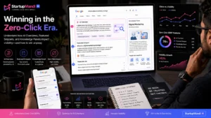 Search results page showing AI Overviews, snippets, and zero-click search features.
